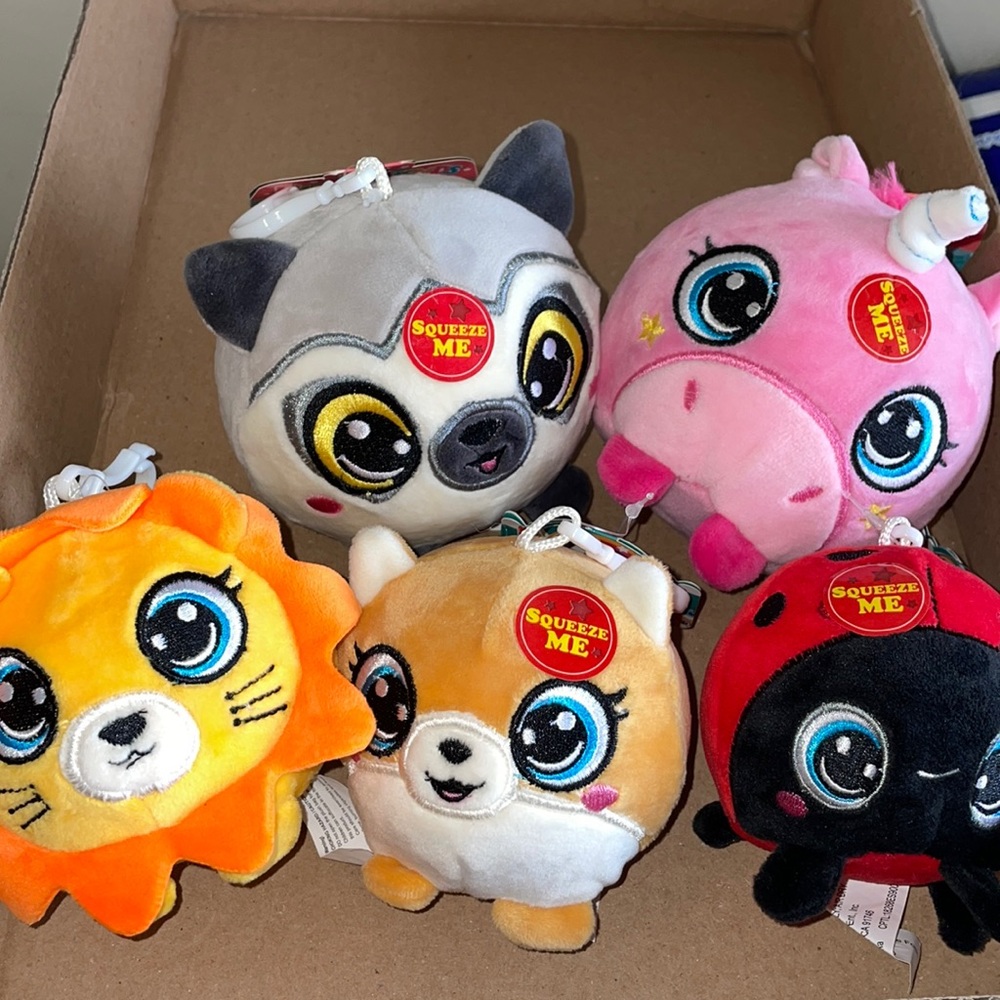 Flurry friends stress gear balls lot unicorn cat